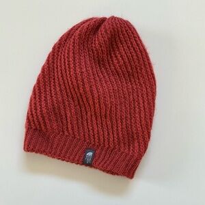 The North Face burnt orange/red Knit Beanie